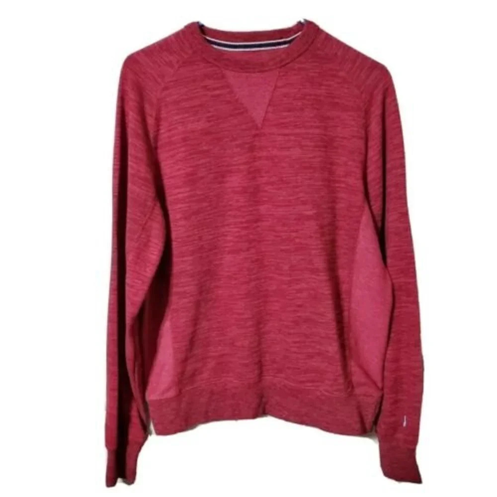 Champion Pull over Sweatshirt Burgundy Heathered Small Long‎ Sleeve Womens